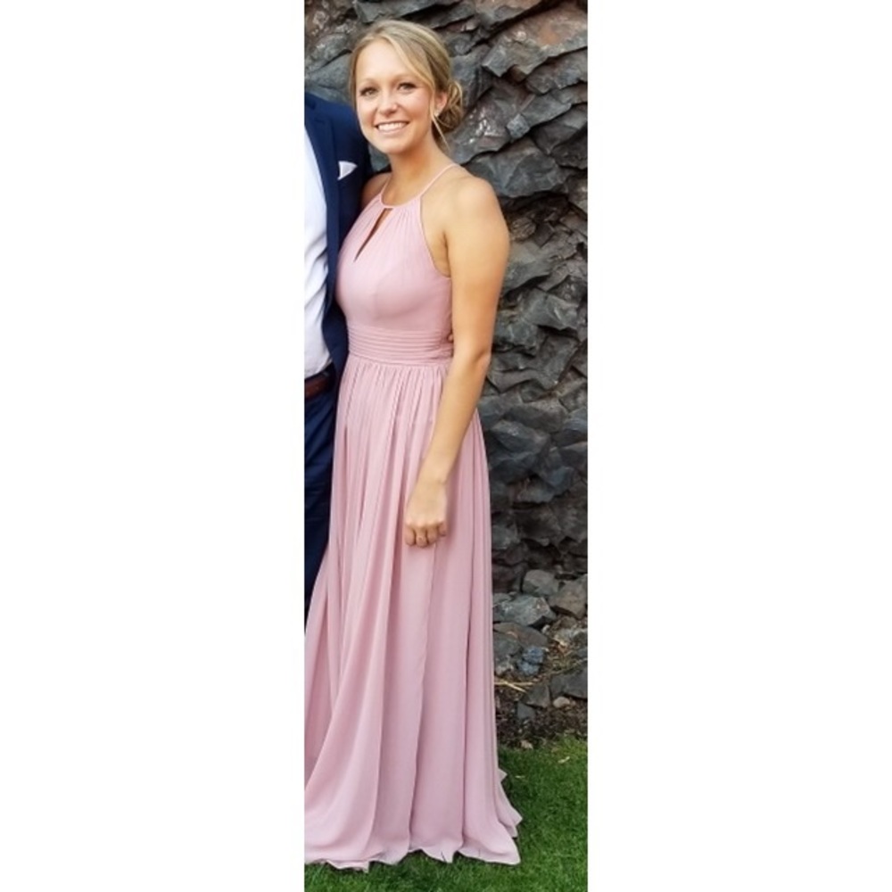 Rose colored bridesmaid dress!